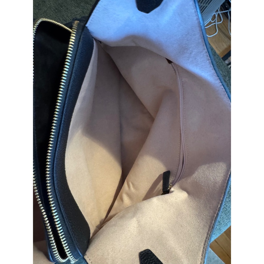 Kate Spade New York Black Pebbled Leather Knott Large Hobo Shoulder Bag Gold - Picture 7 of 9